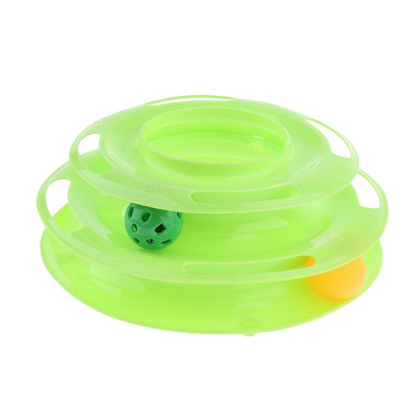 

interactive cat track bell toys roller turntable toy for kitten kitty fun play