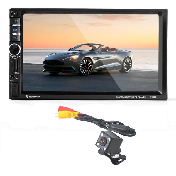

7 hd bluetooth screen car gps stereo radio 2 din mp5/mp3/usb/aux with rear view camera hand fm function clock date 67