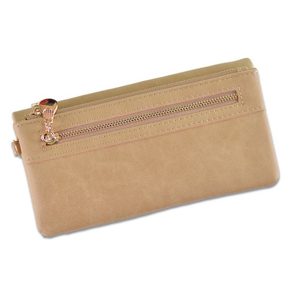 

women matte pu leather wallet long card holder phone bag case purse handbag bvn66, Red;black