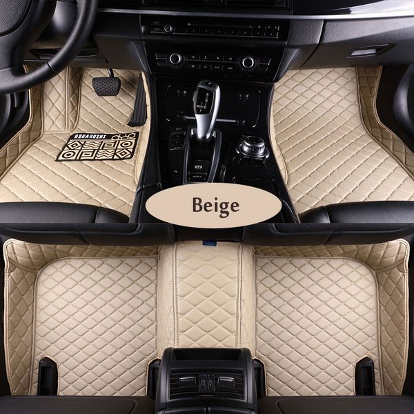 Pelle personalizzati tappetini auto adatta per Cadillac ATS CTS XTS SRX SLS Escalade 3D auto-styling tutto fodera di tempo moquette