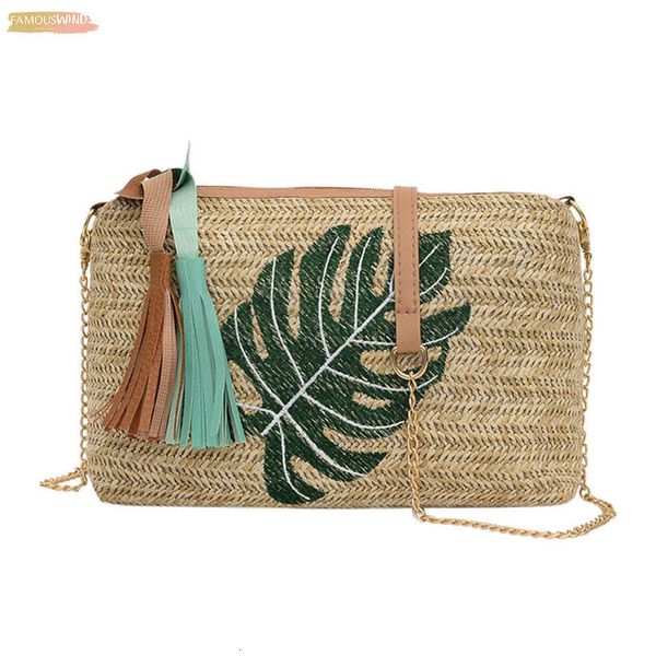 

crossbody bags for women 2020 ladies tassel pineapple leaves woven wild messenger bag shoulder bag sac straw main femme handbag