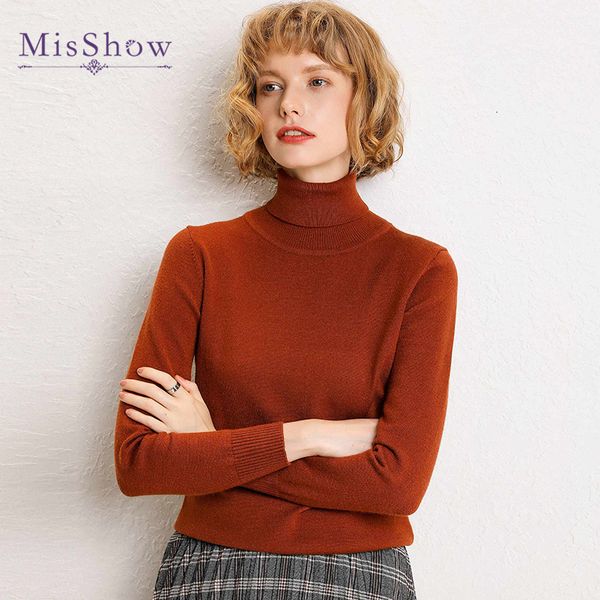 

women's fur sweaters with tall necks in autumn and winter of 2019 women's strong organic elastic sportsweaters, Black