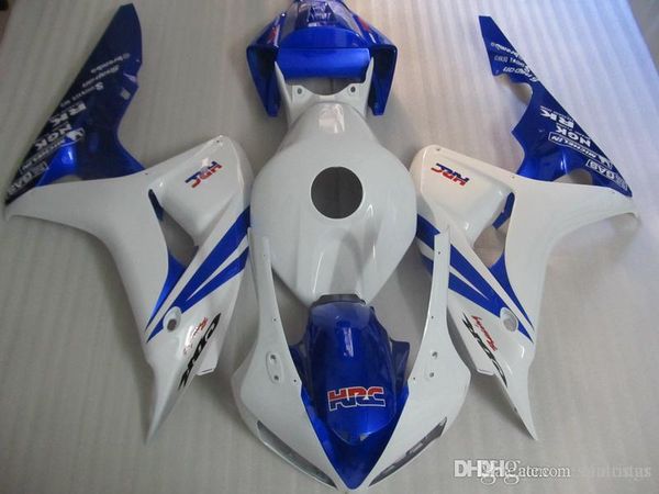 

100% fit injection mould fairings for honda cbr1000rr 2006 2007 white blue fairing kit cbr 1000 rr 06 07 lp77