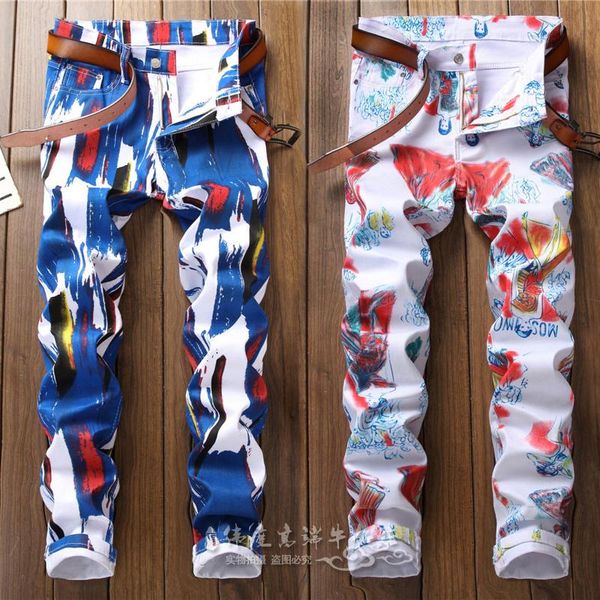 

new brand jeans mens jeans men denim black jeans' for men embroidery pants fashion holes trousers italy men jeans' size 29-38, Blue