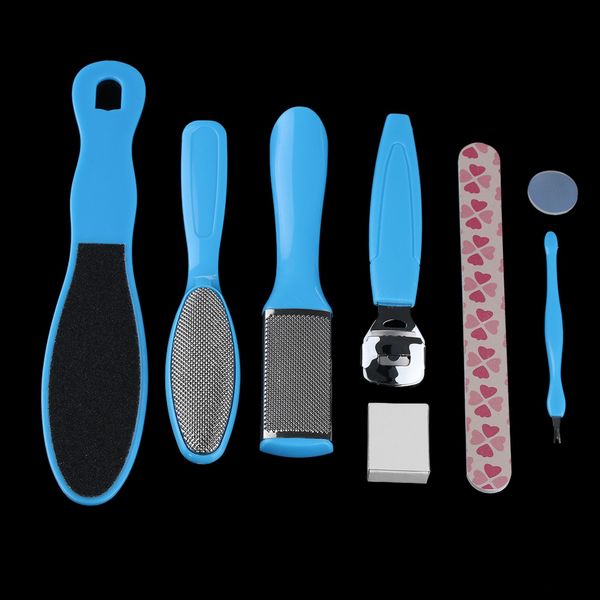 

1set professional foot file hard dead skin callus remover scraper pedicure rasp tools portable cuticle pusher nail foot care kit