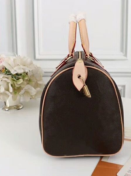 

2019 new AAA+ High quality oxidize cowhide speedy 25cm 30cm 35cm Hot Sell Fashion bag women bag Shoulder Lady Totes handbags bags stamping