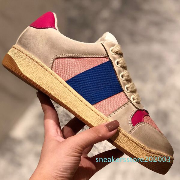 

dirty version new season designer shoe fashion luxury women shoes men's leather lace up platform sole sneakers white black casual shoes