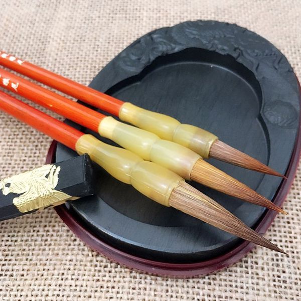 

chinese calligraphy regular script brush pen ink writing painting wolf hair new