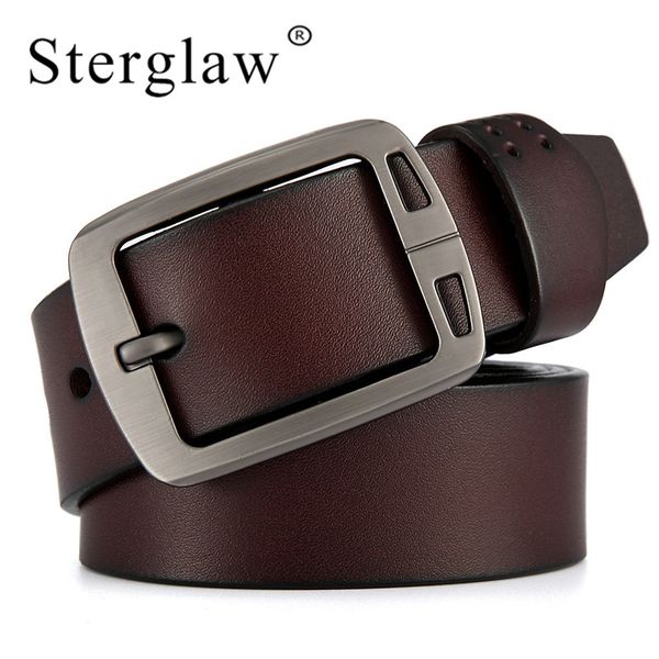 

110-125x3.8cm new genuine leather trouser men's belts jeans moda 2020 femenina designe casual female wide beltc206, Black;brown