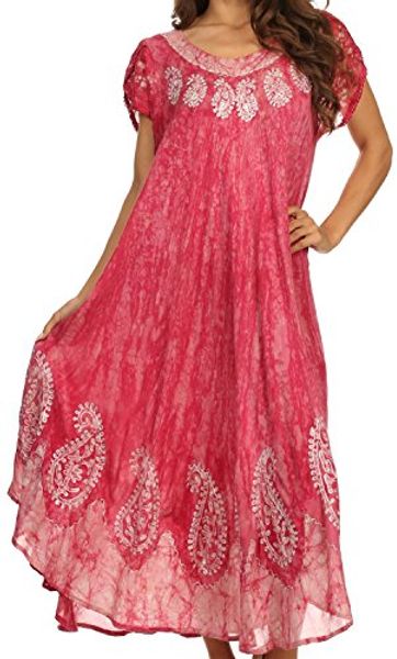 

sakkas bree long embroidered cap sleeve marbled dress, Black;gray