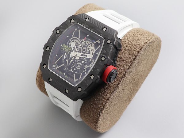 

kv роскошные мужские часы новый дизайнер механические автоматические часы циферблат rm35-02 углеродного волокна амортизатор водонепроницаемы, Slivery;brown