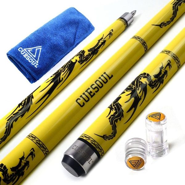 

cuesoul soocoo series 58" 19oz 11.5/12.75mm cue tip maple snooker pool cue stick set with joint/shaft protector and towel