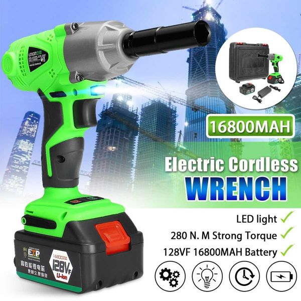 

16800mah brushless cordless electric wrench impact socket rechargeable lithium battery car wheel hand drill install tire tool