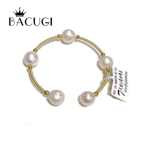 

white baroque multi-wire wrapping 5 pearls special bracelets bangles luxurious fashion jewelry for dating /gift, Golden;silver