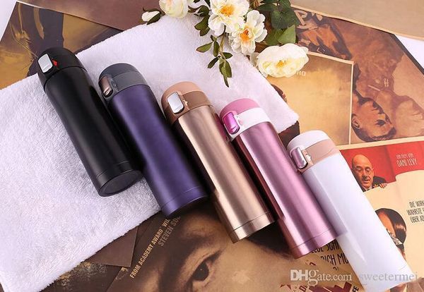

new creative double layer stainless steel vacuum cup new style movement bounce mugs birthday party festival gift ing
