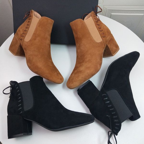 

new style black brown women ankle fashion boots genuine leather q43