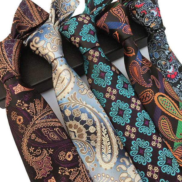 

men jacquard paisley striped plaid flower wedding party holiday narrow neck ties british 8cm floral business gift necktie cravat, Black;gray
