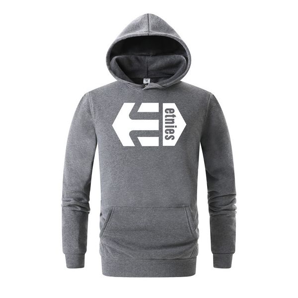

teenager skateboard hoodies men fashion etnies letters printed stylish sweatshirts pullovers, Black