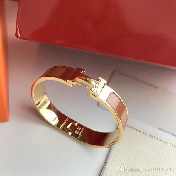 

new jewelry women bracelets stainless steel bangles fashion h letter bracelets gold cuff wide bangle for women bridal bracelet gold, Black