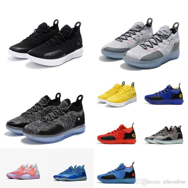 

womens kd 11 basketball shoes wolf grey black white yellow oreo easter boys girls youth kids kevin durant kd11 xi sneakers tennis with box