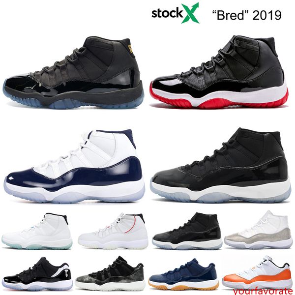 

11s bred men stock x basketball shoes infrared 23 cap and gown closing ceremony space jam navy gum 11 designer sport trainer