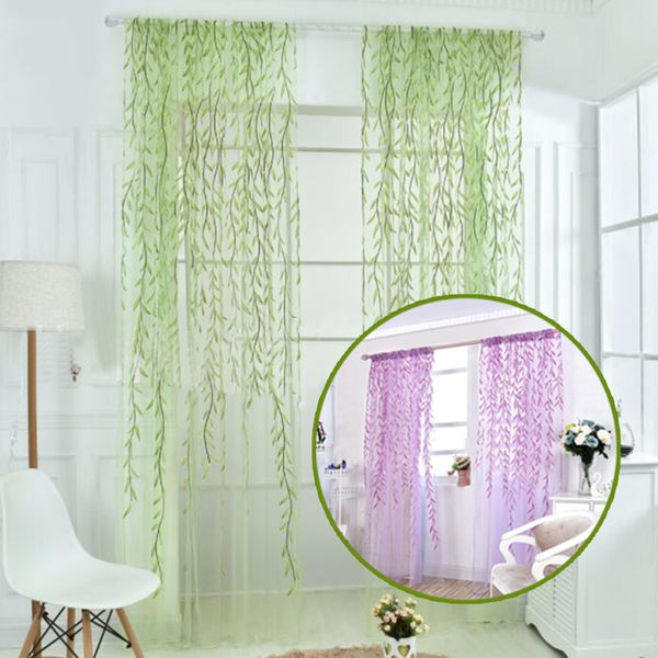 

wicker window curtain voile drape sheer scarf valances home supply decoration
