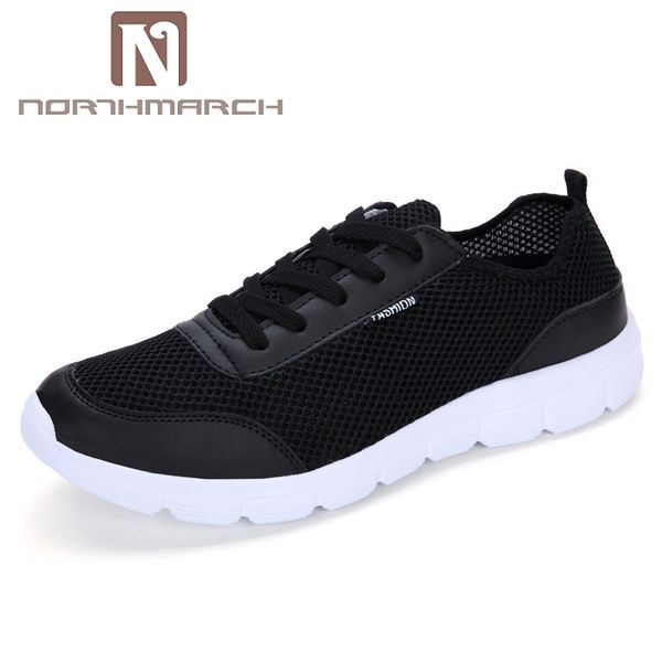 

northmarch обувь мужчины летняя мода дышащая сетка повседневная мужская обувь узелок легкие кроссовки тенис adulto мужчина для, Black