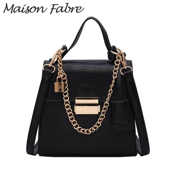

maison fabre 2020 flap bag woman leather shoulder bag strap handles mini corssbody chain fashion ladies purse and handbags