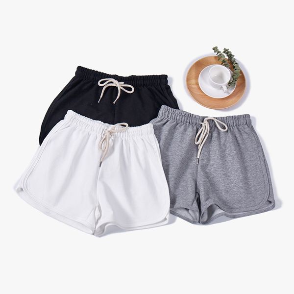 

summer sports shorts women's short cotton leisure home wide leg loose pajamas women short, Black;blue