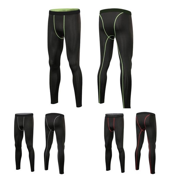 

men bodybuilding pant fitness mens compression pant yoga pants running leggings men base layer fitness trousers runing p, Black;blue