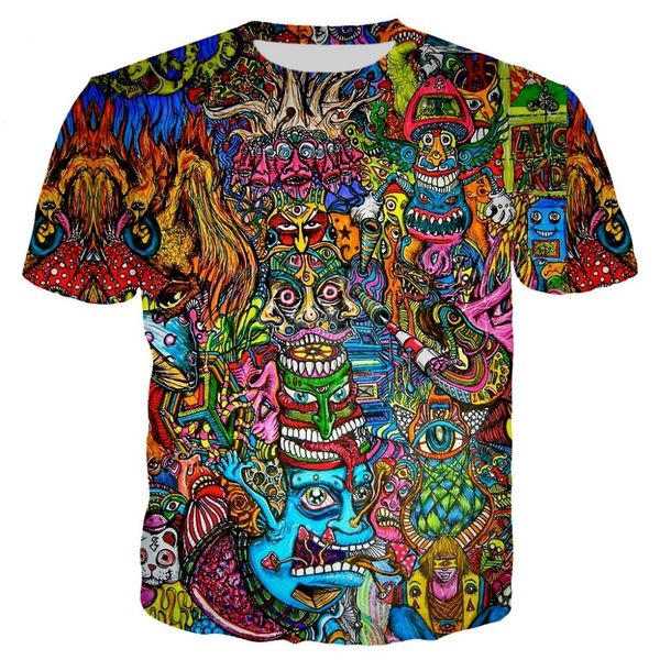 New Fashion T Shirt Men/Women Colorful Trippy Cool Cute Tee Shirts 3D ...