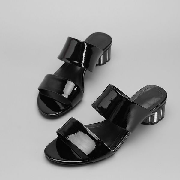 

2020 new low heels slippers woman black pink summer shoes sandals woman ladies party shoes large size 34-43