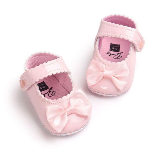 

2017 autumn infant baby boy soft sole pu leather first walkers crib bow shoes 0-18 months baby moccasins shoes s1 j2