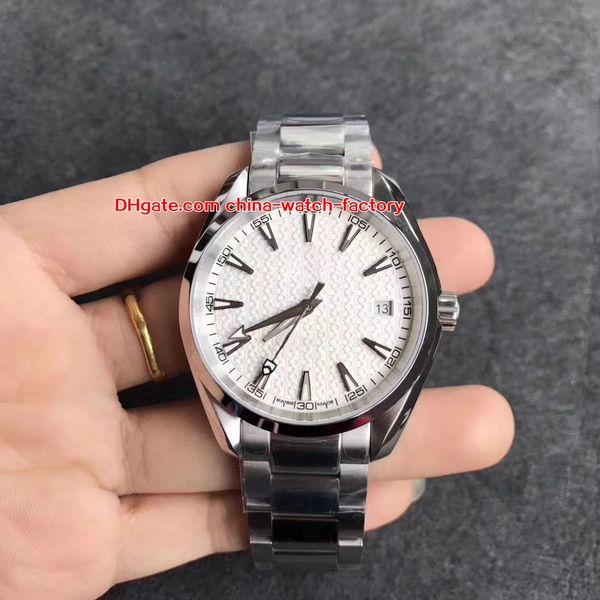 

6 style luxury 41.5mm aqua terra 150m sapphire glass asia cal.8500 movement transparent mechanical automatic mens watch watches, Slivery;brown