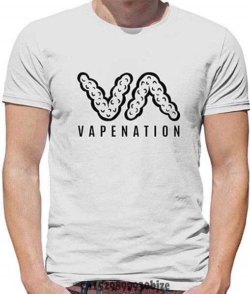 

printed t-shirt crew neck short sleeve casual vape cloud mens personality t-shirt, White;black