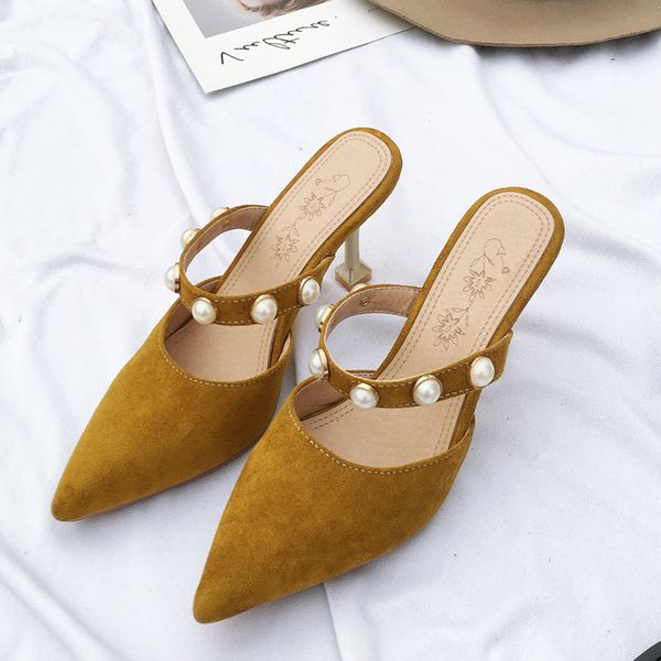 

s.romance women slippers 2019 plus size 34-43 fashion summer sandals slip-on office ladies pumps rubber women shoes black ss188