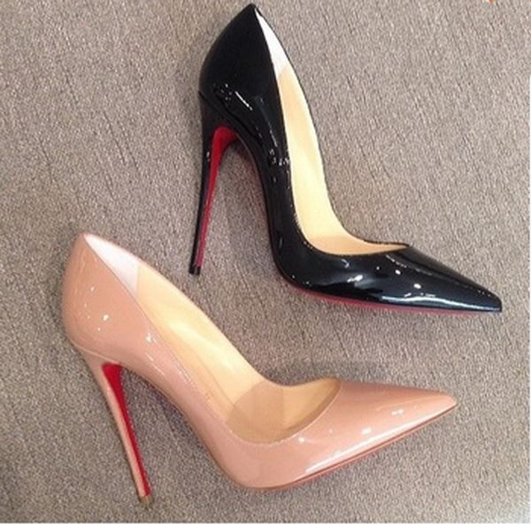 

Завод! Женщины Черная овчина Обнаженная лакированная кожа с острым носом Женские