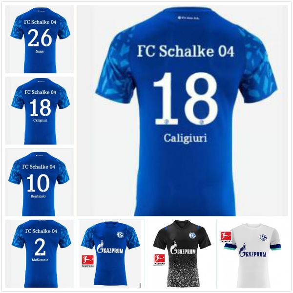 

19 20 шальке 04 футбольные майки главная 2019 2020 сердар маккенни caligiuri embolo bentaleb burgstaller футбольная форма майо де фут рубашк, Black;yellow