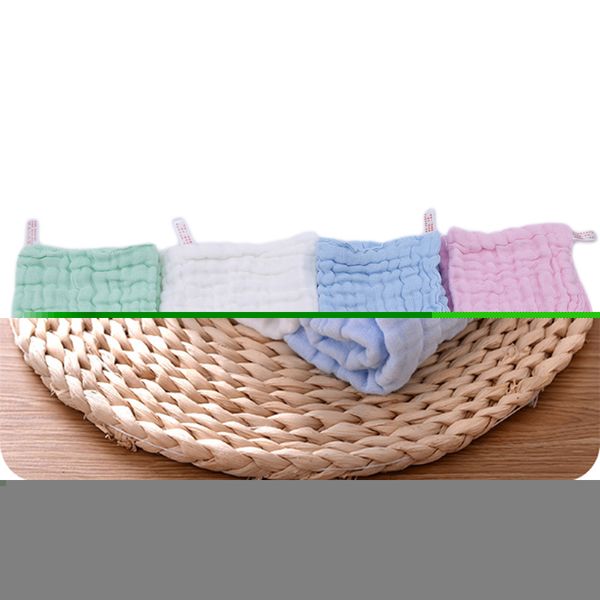 

23*23cm square solid cotton soft face cleaning towel kids baby bath towel