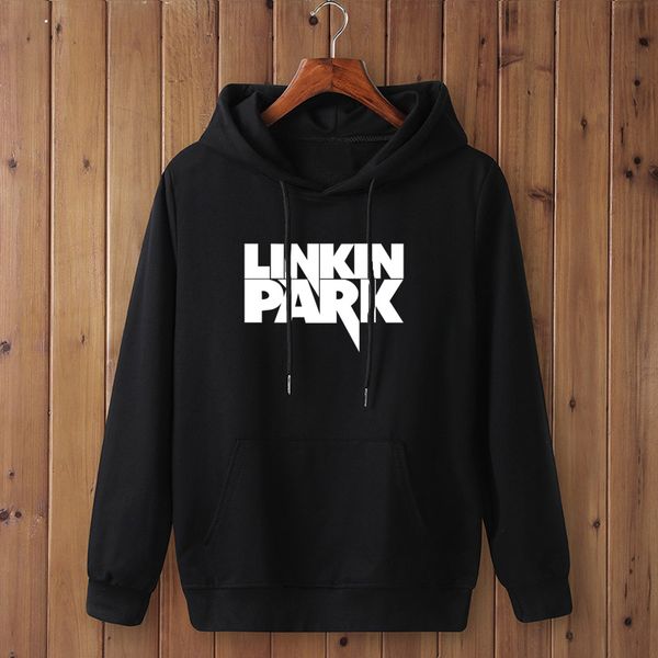 

fashion autumn park sweatshirt clothes men quality linkin hoodies hip hop hooded winter sweatshirt s-xxl rpxiu, Black