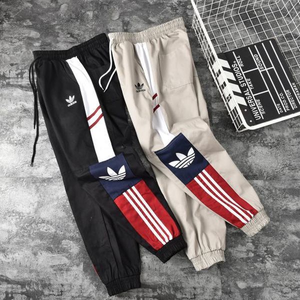 

fashion brand pants for mens brand track pants joggers with ad letters luxury men sweatpants drawstring joggers men sweat pants, Black