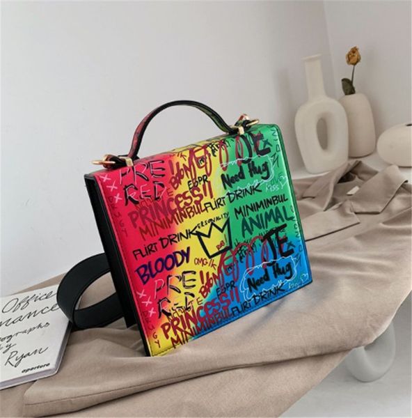 

одно плечо модные женские сумки для девочек с красочным письмом messenger bag fashion3 ph-cfy2001131