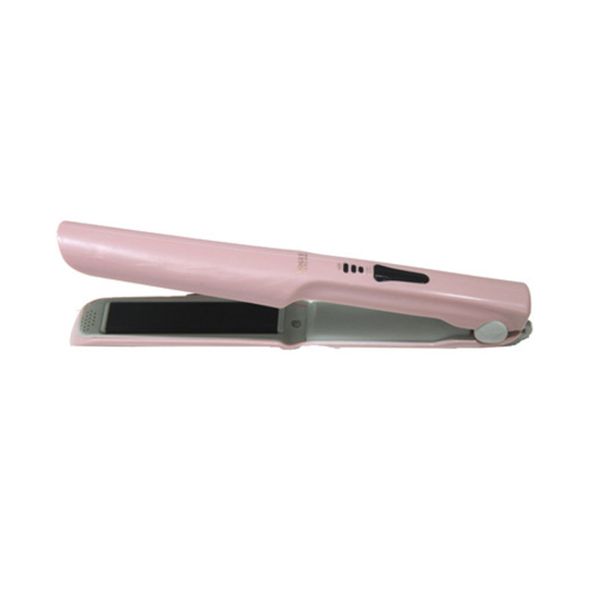 

2 in 1 wireless hair curler straightener mini charging hair curler usb straight straightener style tooling a24, Black