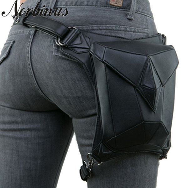 

norbinus women steampunk waist leg bags men victorian style holster bag motorcycle thigh hip belt packs messenger shoulder bags t200113