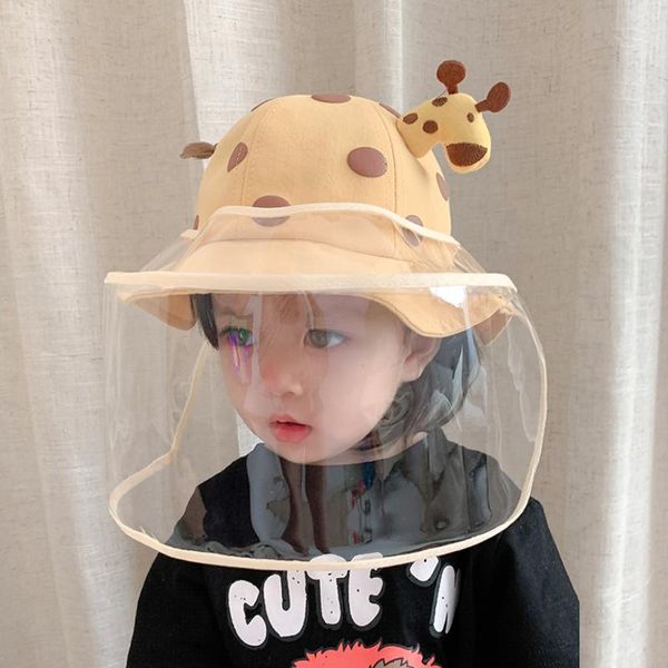 

anti-spitting hat get protective hat dust and germ protection dustproof cover kids boys girls fisherman cap, Yellow