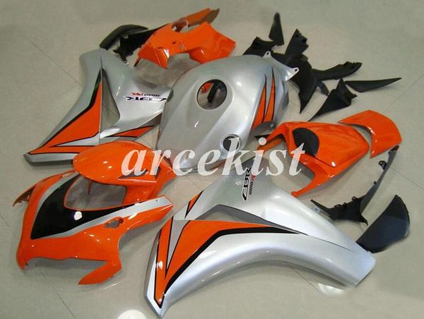 

motorcycle new abs injection mold full fairings kits fit for honda cbr1000rr 2008 2009 2010 2011 08 09 10 11 bodywork set orange silver