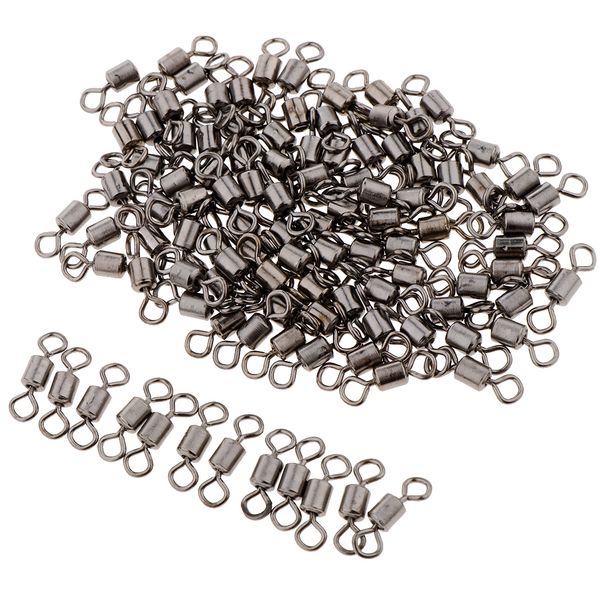 

rolling ball bearing fishing swivel stainless steel high strength for bass trout in saltwater and freshwater (pack of 100