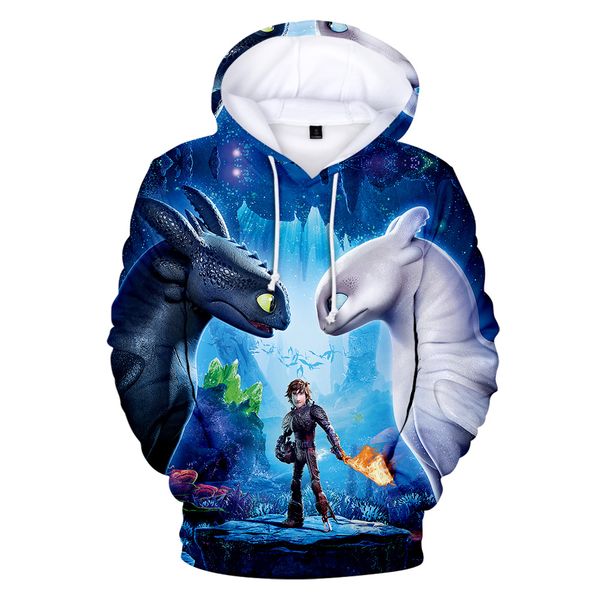 

how to train your dragon coat clothes cos autumn and winter hooded sweatshirt coat couple love parent-child, Black