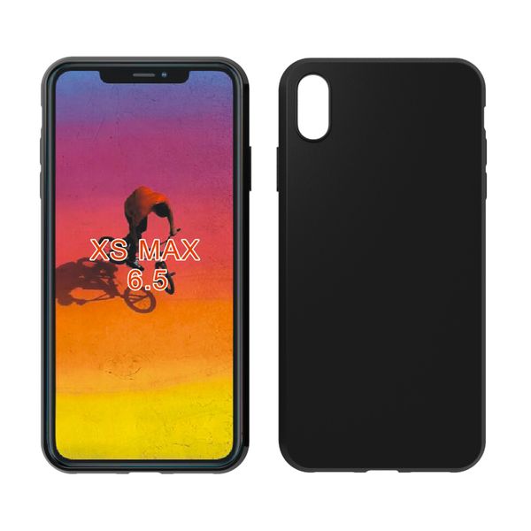 

черный матовый мягкий tpu тонкий non-slip всего тела защитный противоударный чехол чехол для iphone x xs / iphone xr / iphone xs max