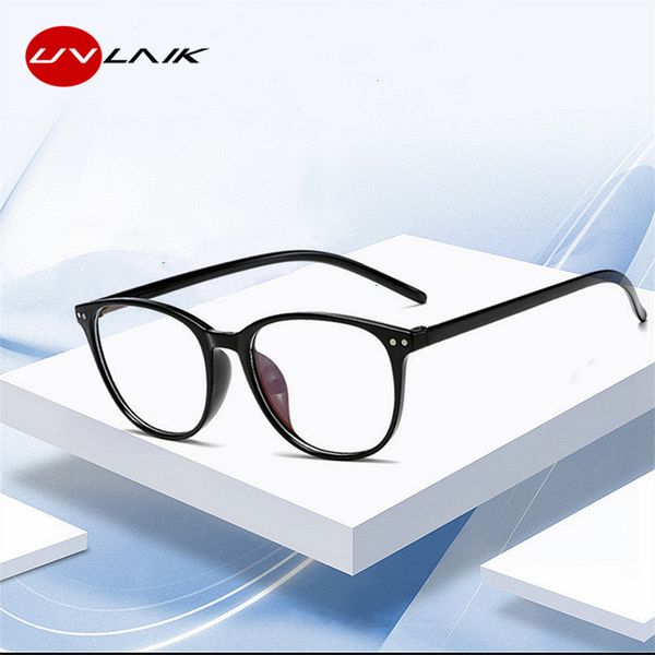 

uvlaik glasses frame women men anti blue light glasses frames transparent optical eyeglasses clear spectacle eyeglasses, Black